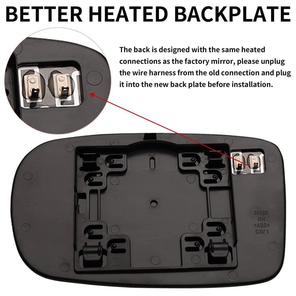 LOIYLLEN passenger side mirror for Dodge Challenger heated frost resistance