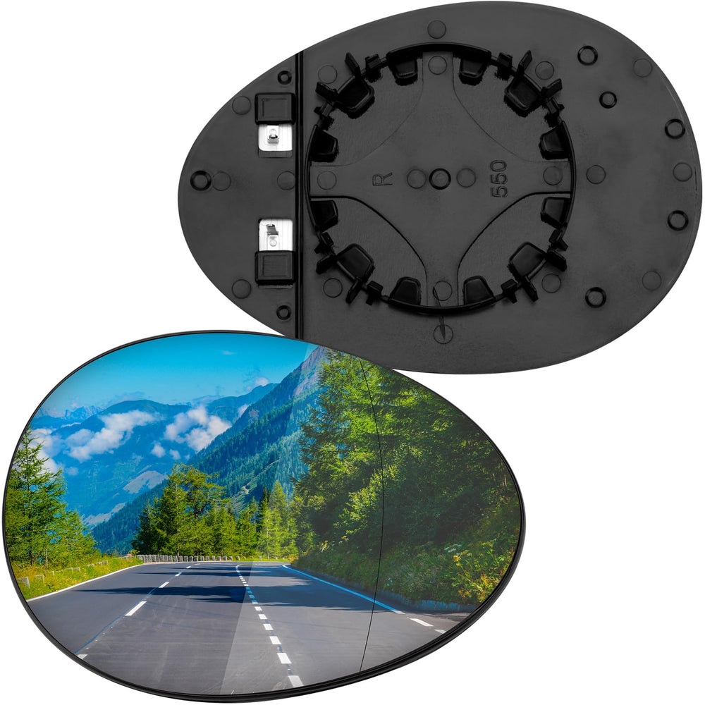 LOIYLLEN passenger-side mirror glass replacement for Mini Cooper improves visibility in all weather.