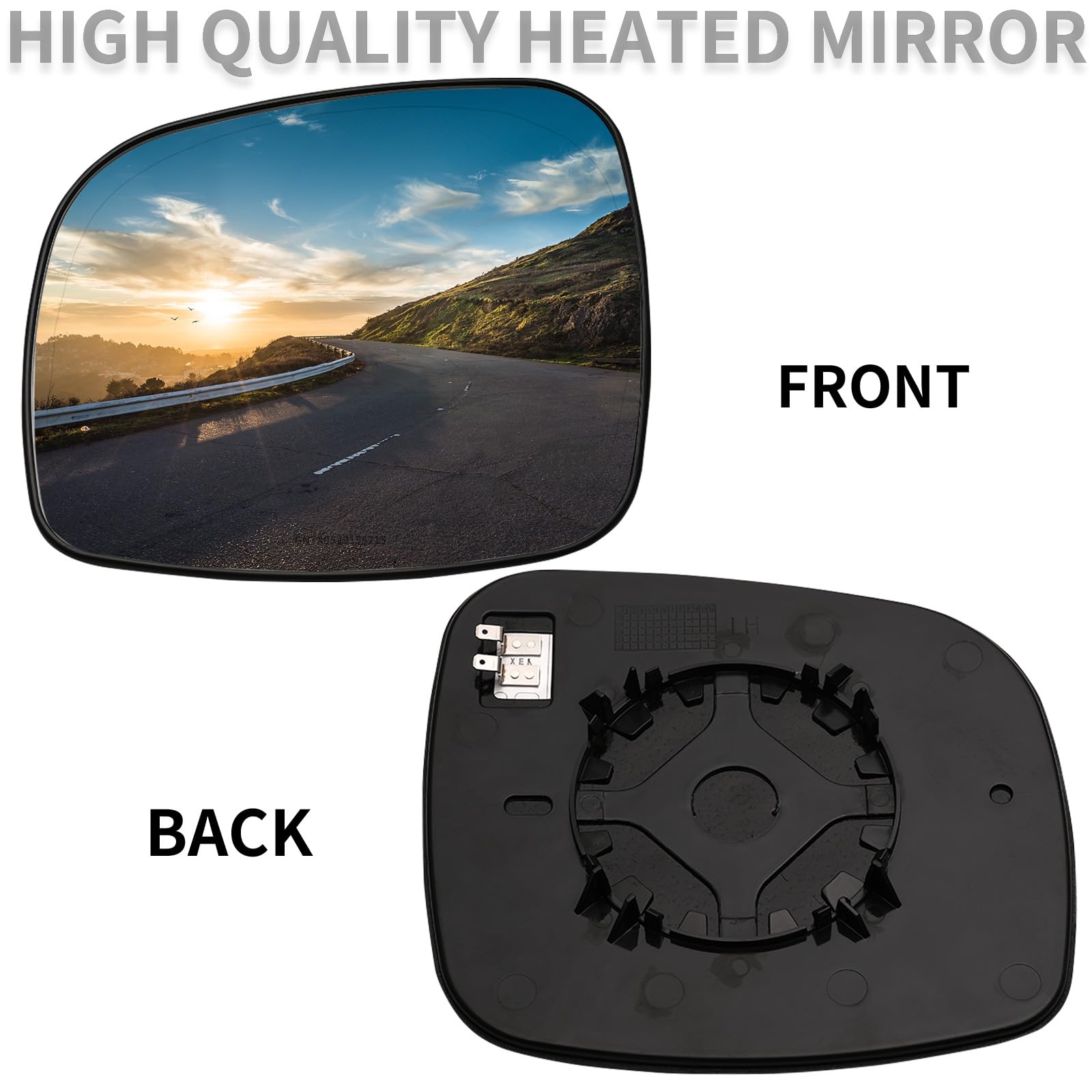 LOIYLLEN driver-side mirror glass for Dodge Grand Caravan enhances field of view