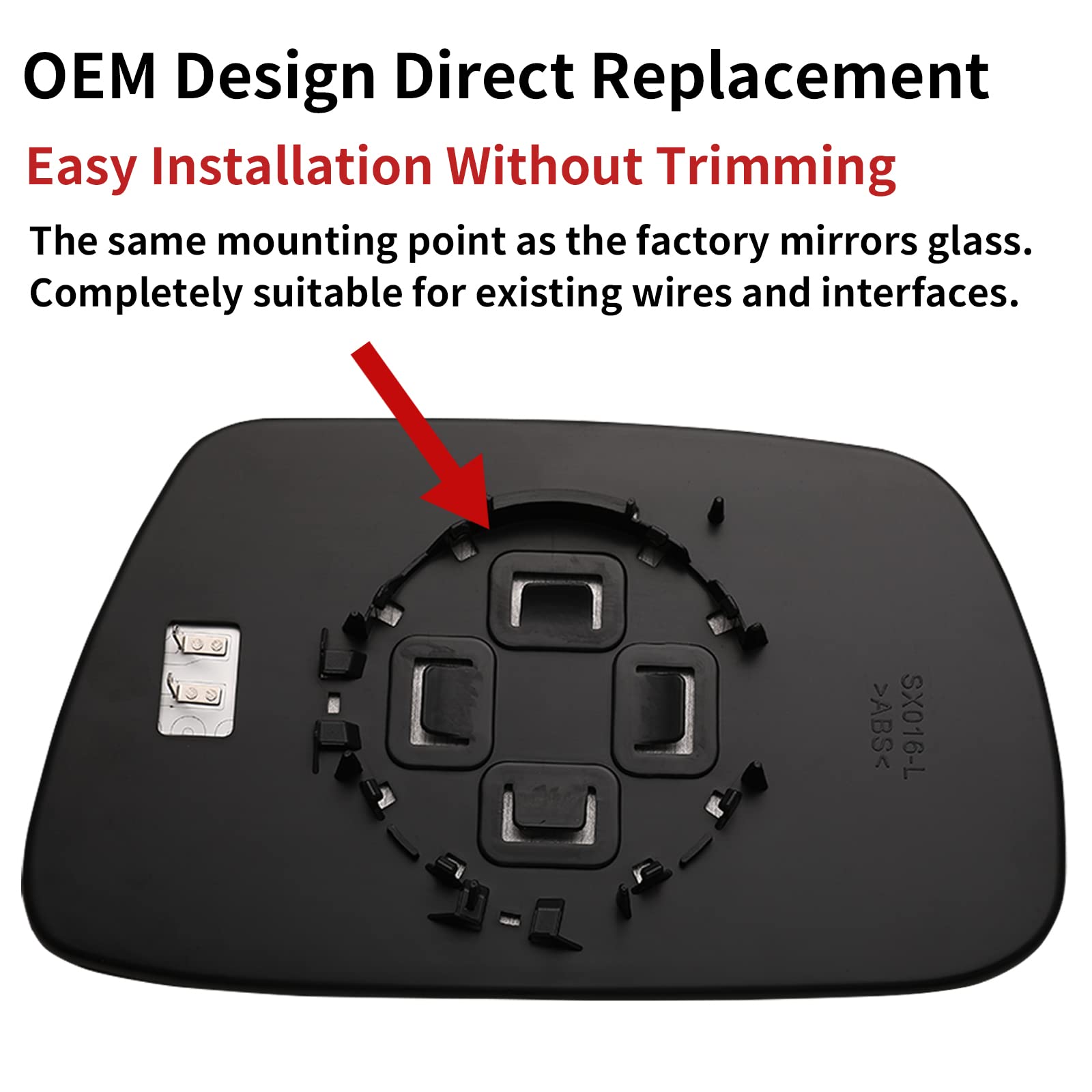 LOIYLLEN heated mirror glass prevents fog and ice for quick visibility.