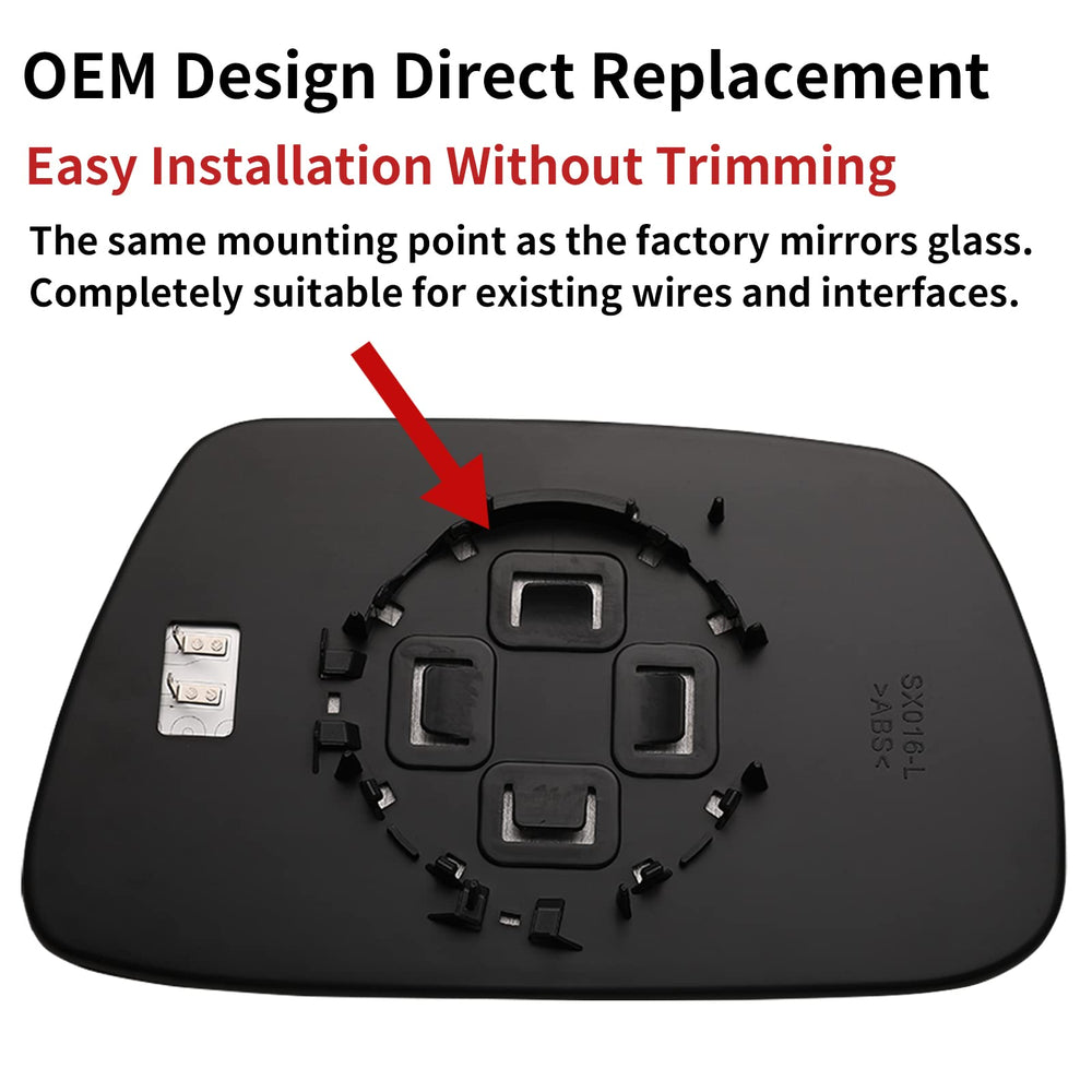 LOIYLLEN heated mirror glass prevents fog and ice for quick visibility.