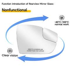 LOIYLLEN high clarity mirror glass for Ford Focus improves field of view