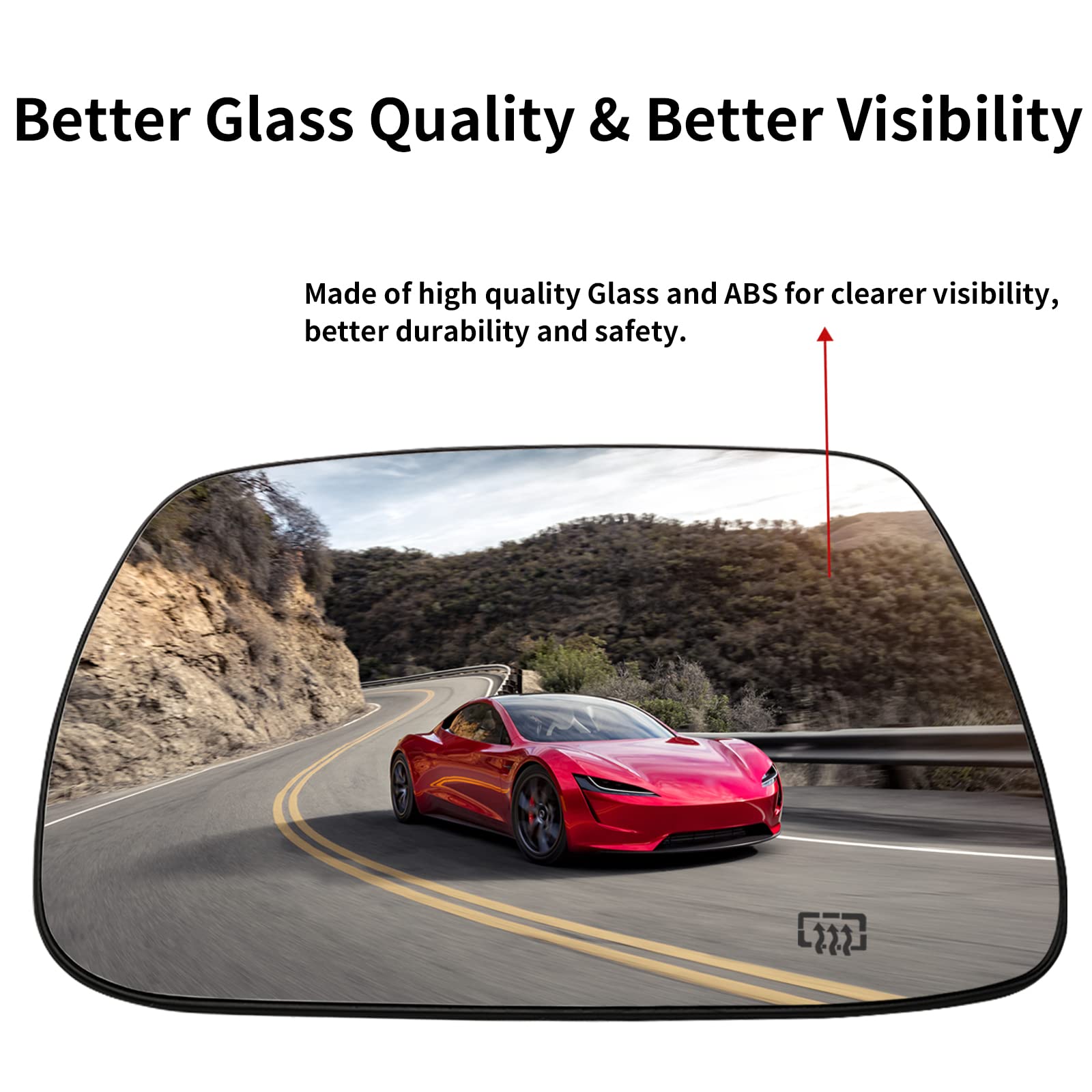 LOIYLLEN mirror glass swap preserves factory mounting points and wiring compatibility.