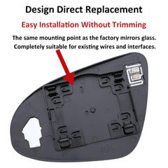 LOIYLLEN passenger side mirror glass with heating helps defog and melt frost.