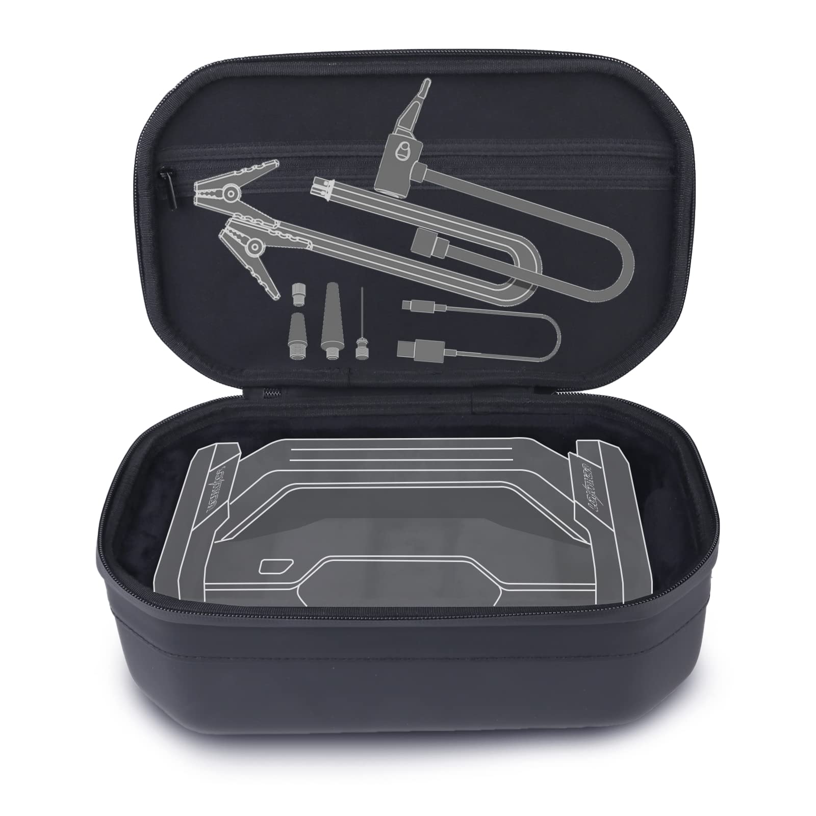 LOKITHOR JA-Series EVA protection case side view, rugged transport protection.