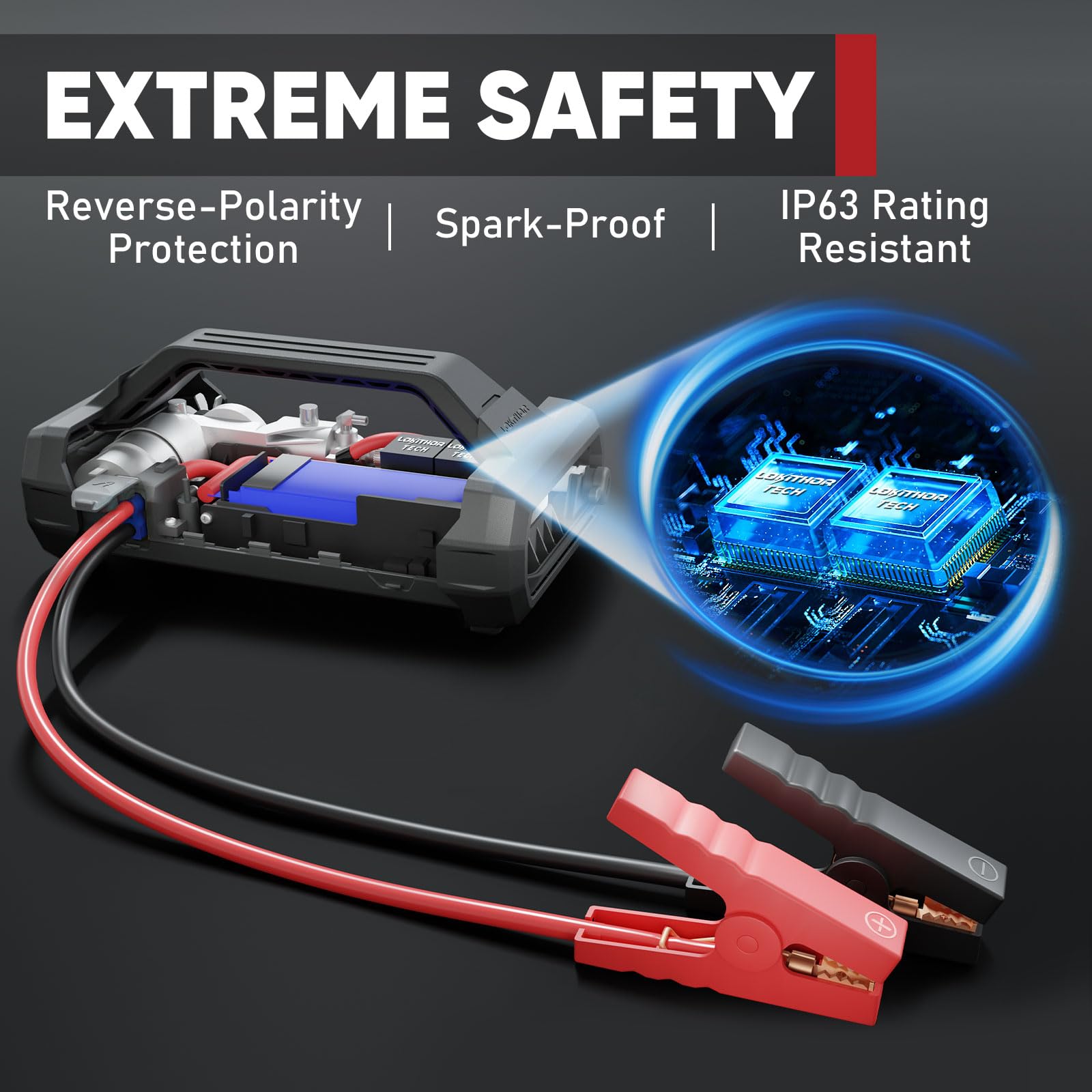 LOKITHOR JA300 heat-dissipation vents sustain performance during use