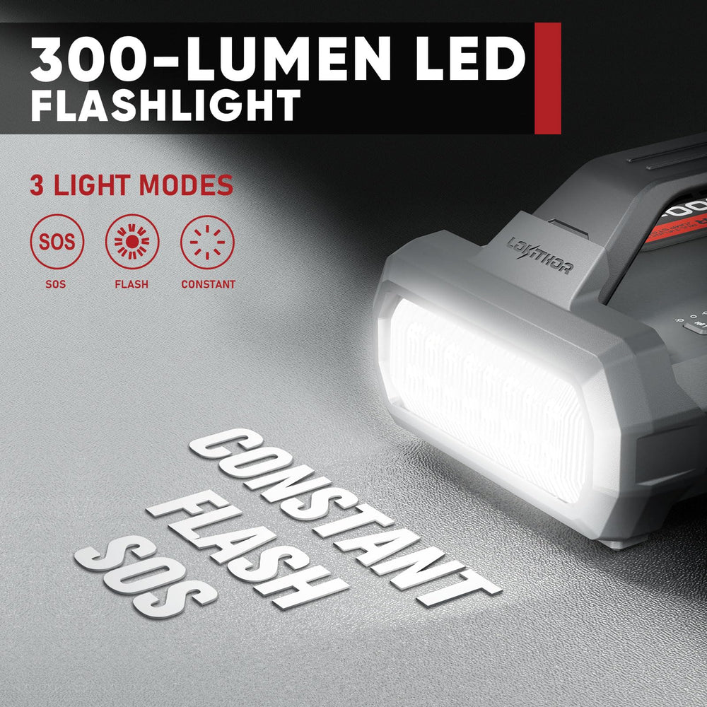 LOKITHOR JA300 integrated LED flashlight for roadside emergencies