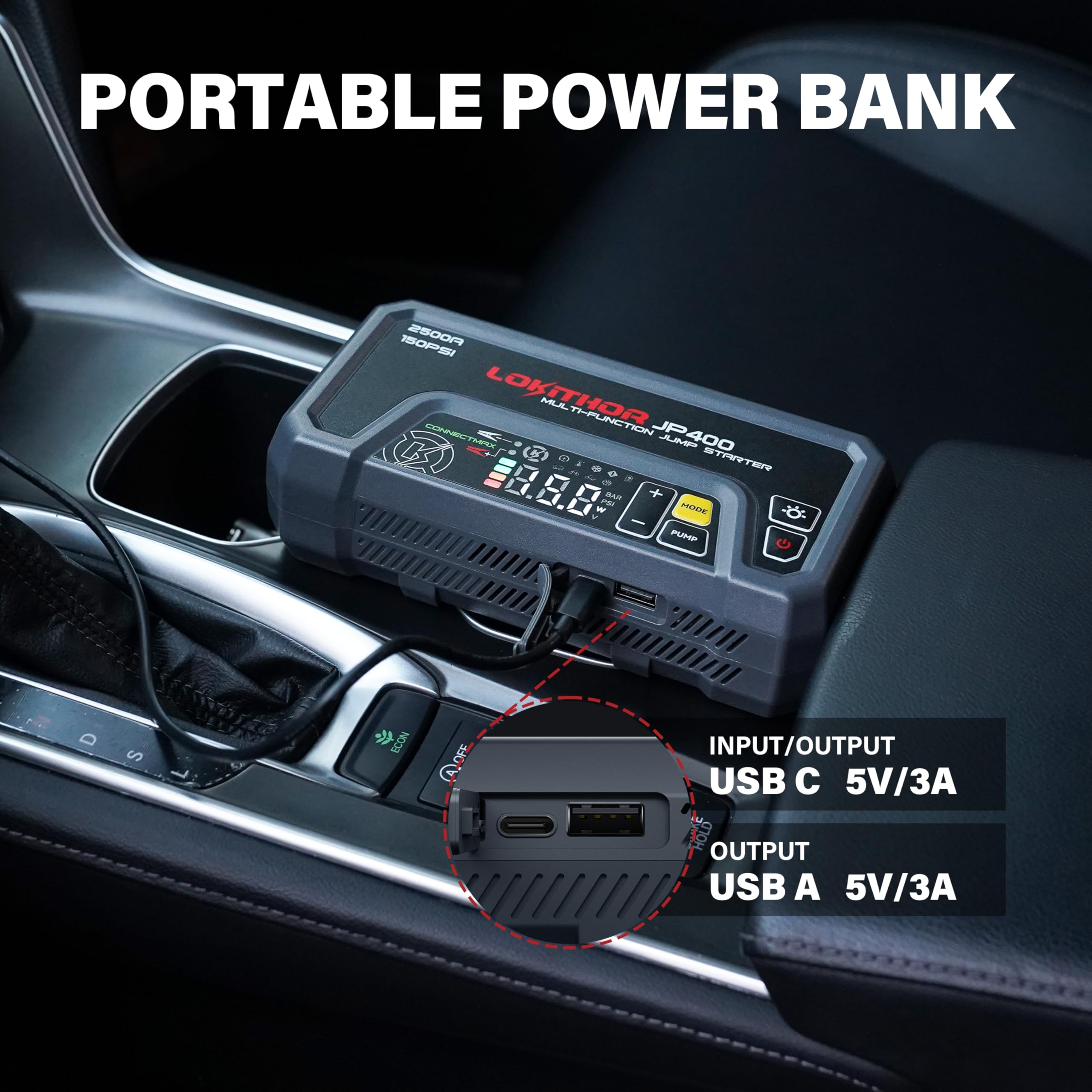 LOKITHOR JP400 Boost function activates with one touch for revived batteries