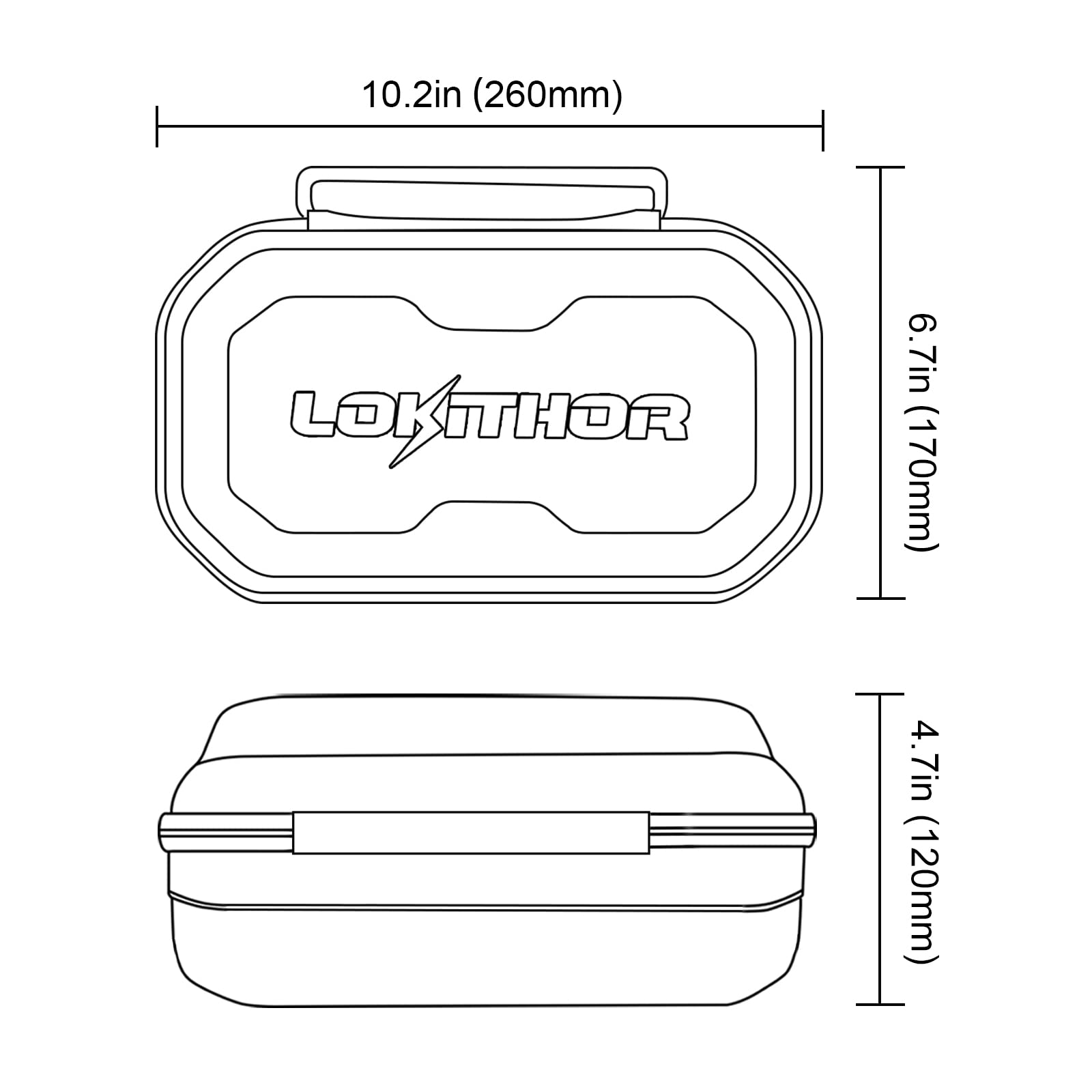 LOKITHOR J-Series Storage Bag top-compartment keeps accessories organized during transport