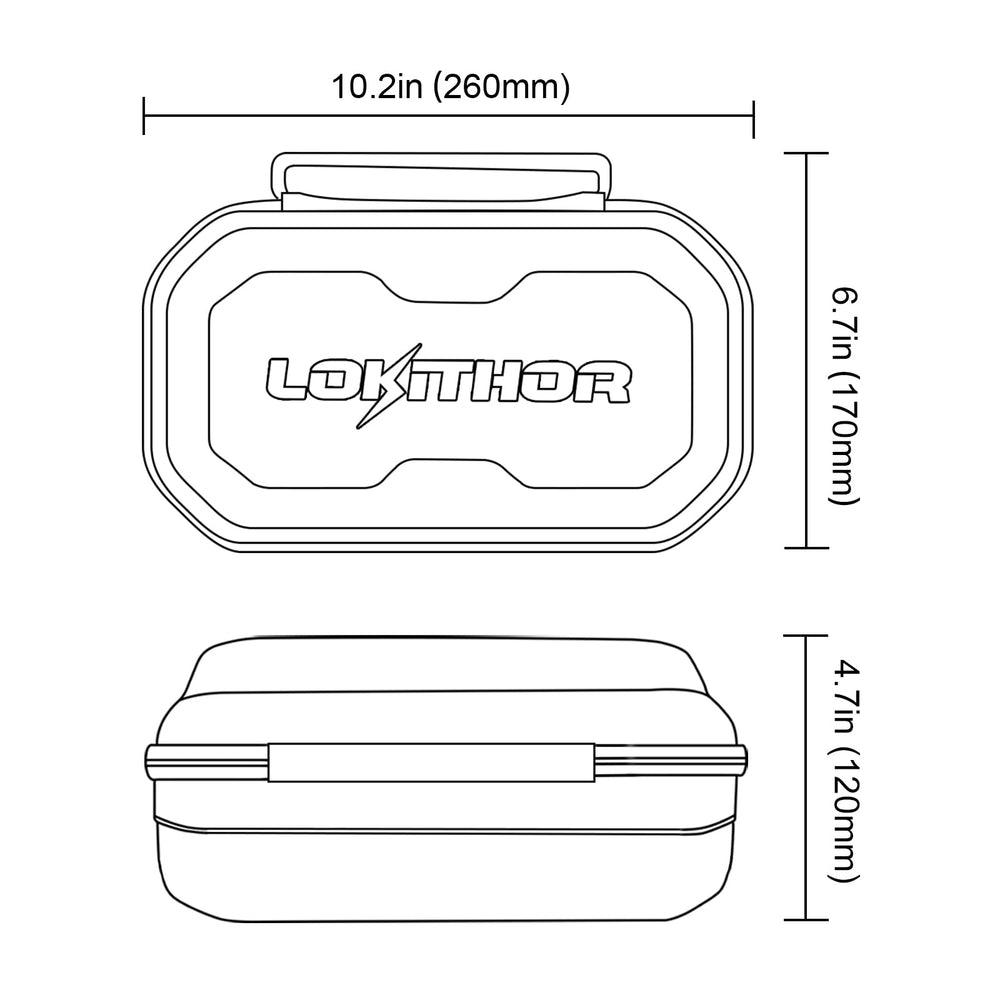 LOKITHOR J-Series Storage Bag top-compartment keeps accessories organized during transport