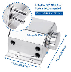 LokoCar tank top view reveals cap and gasket for a sealed coolant system