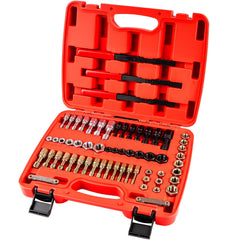 Loksun 61pcs thread repair kit with taps and dies for versatile restoration.