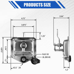 Loksun stainless steel toolbox lock supports rugged truck bed use.