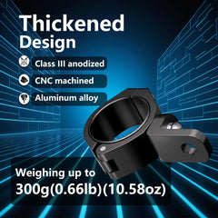 LOKTENWO 360-degree rotation whip mount shown for flexible lighting setup.