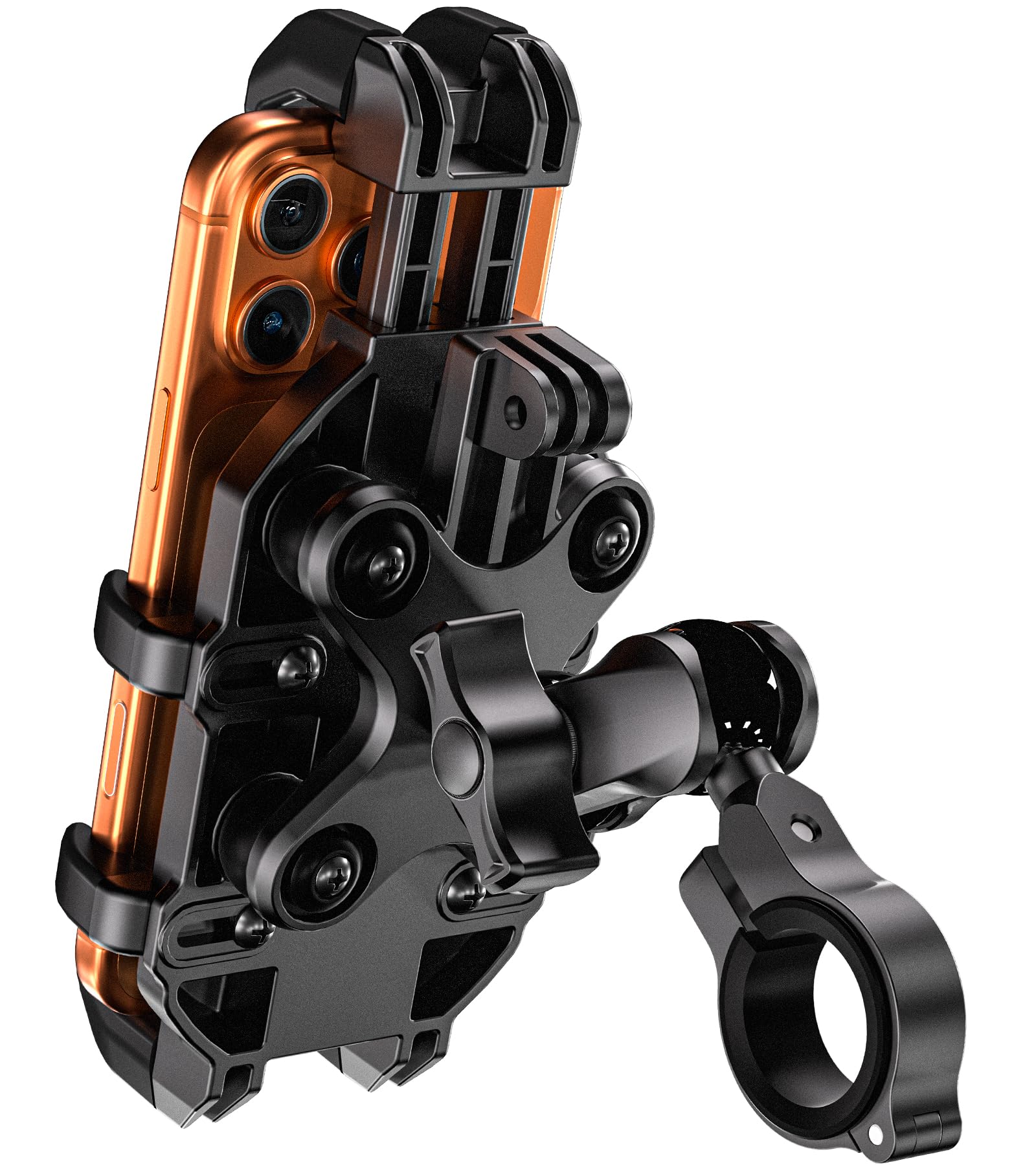 LOKTENWO anti-theft design keeps the mount secure on the handlebar.
