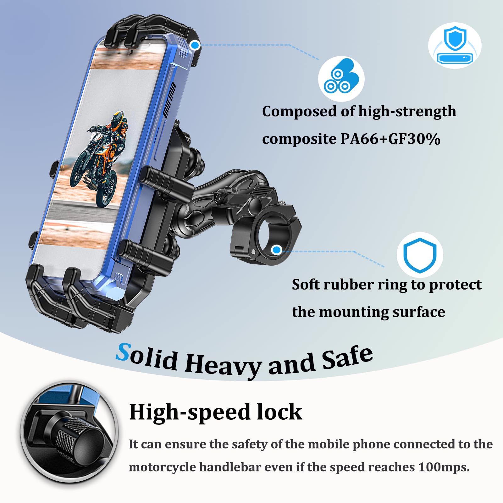 LOKTENWO 1 inch ball attachment compatible with multiple handlebars