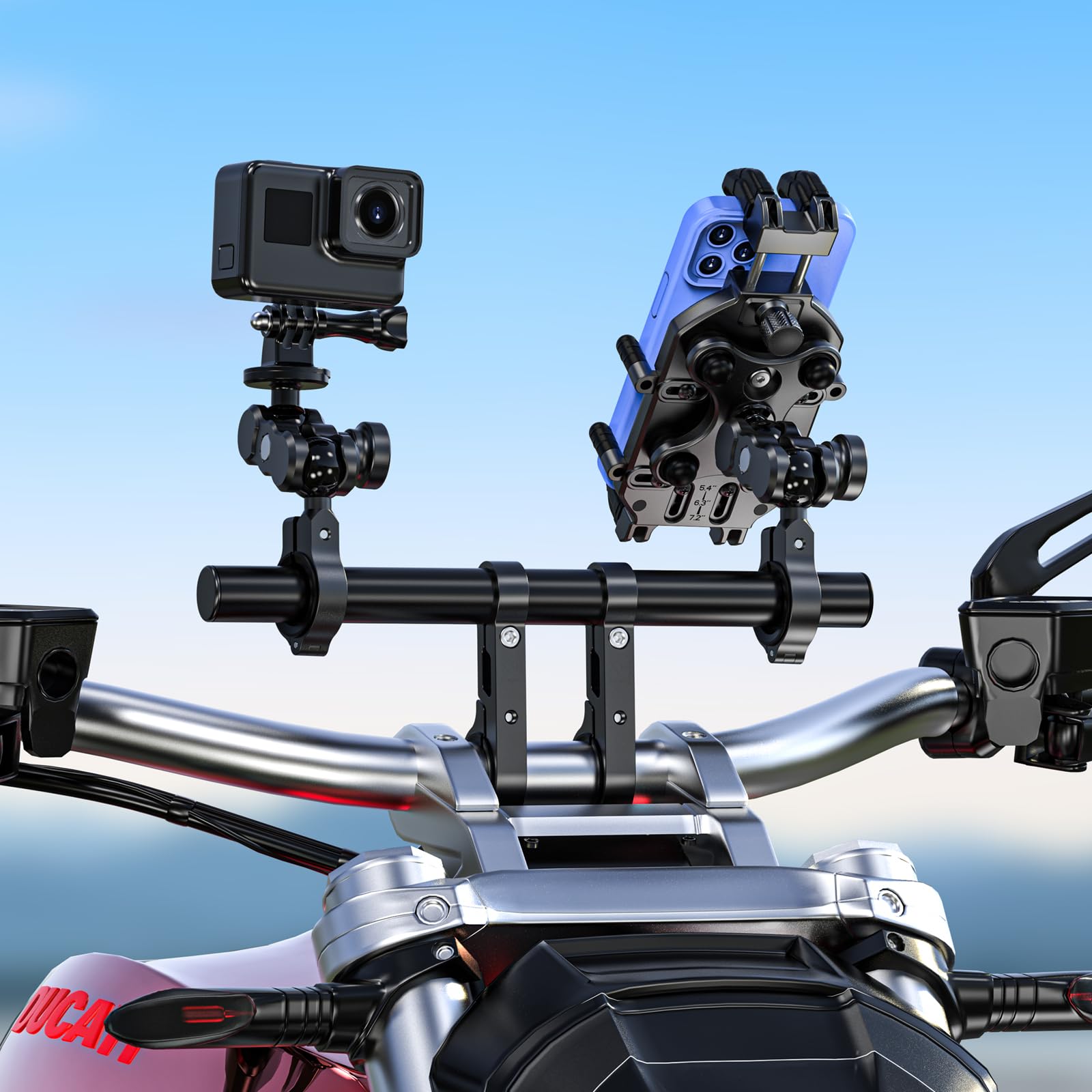 LOKTENWO extender for bikes, motorcycles, and e-bikes increases accessory mounting options.