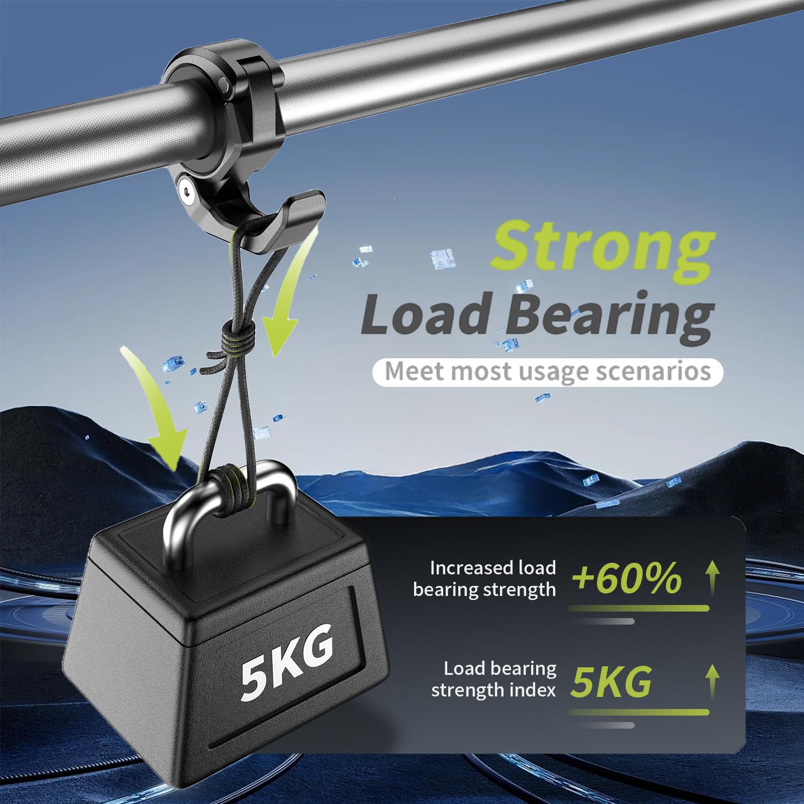 LOKTENWO foldable handlebar hook provides compact design for tight spaces.