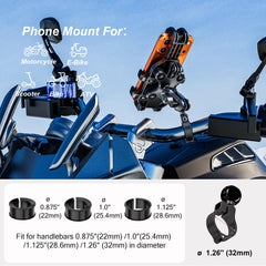 LOKTENWO solid metal arm provides rugged support on rough roads.