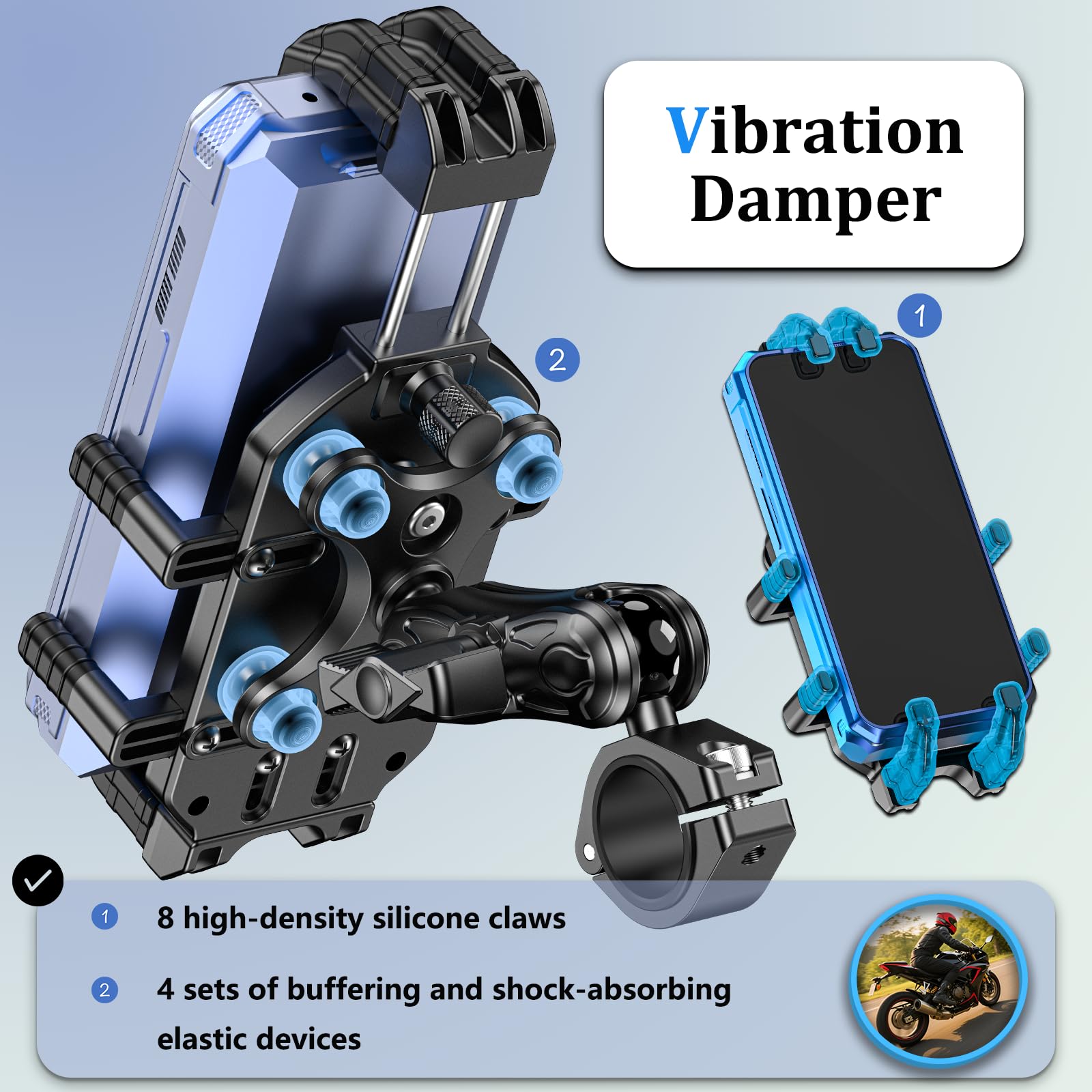 LOKTENWO vibration dampener reduces shocks on rough roads