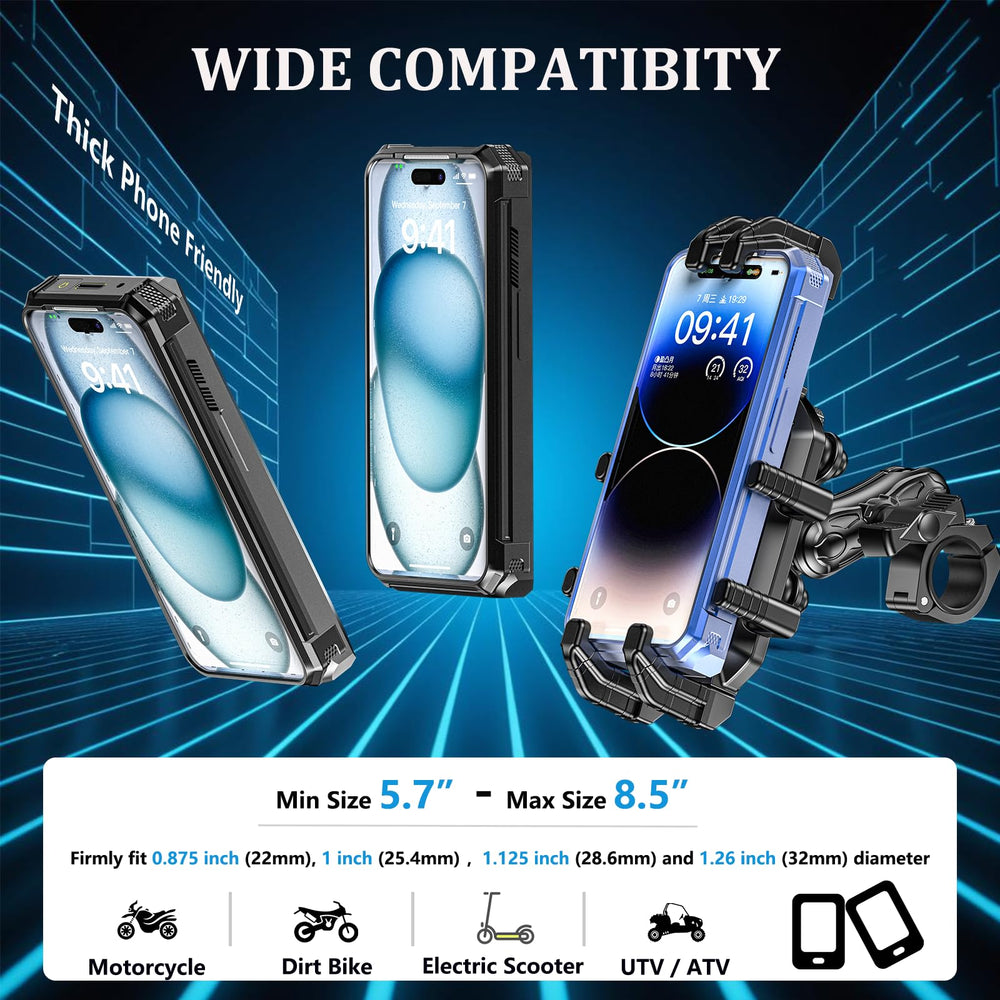 LOKTENWO wide compatibility fits 5.7 to 8.5 inch devices with case