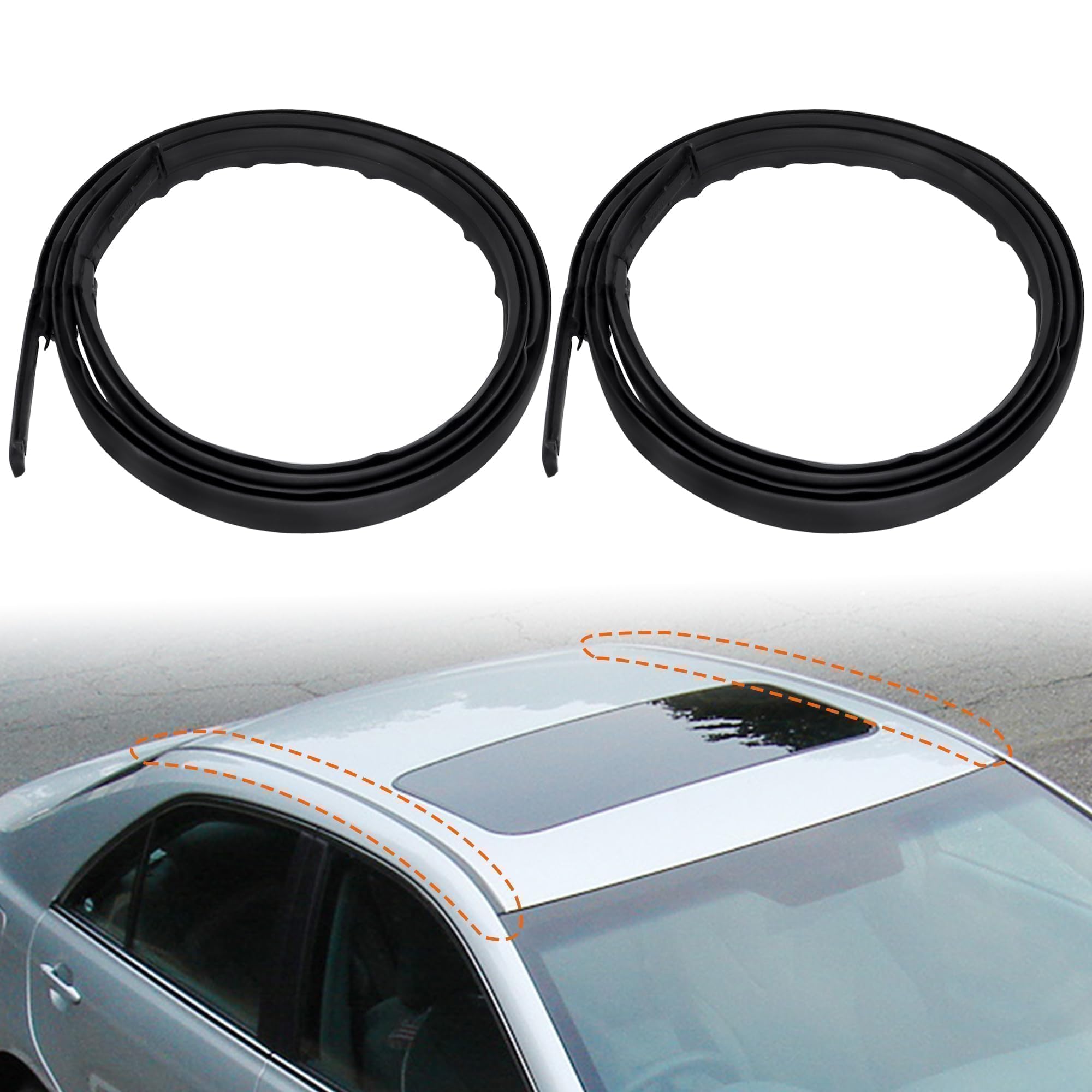 LoloWheat Camry roof drip molding left side with secure plug-and-play fit