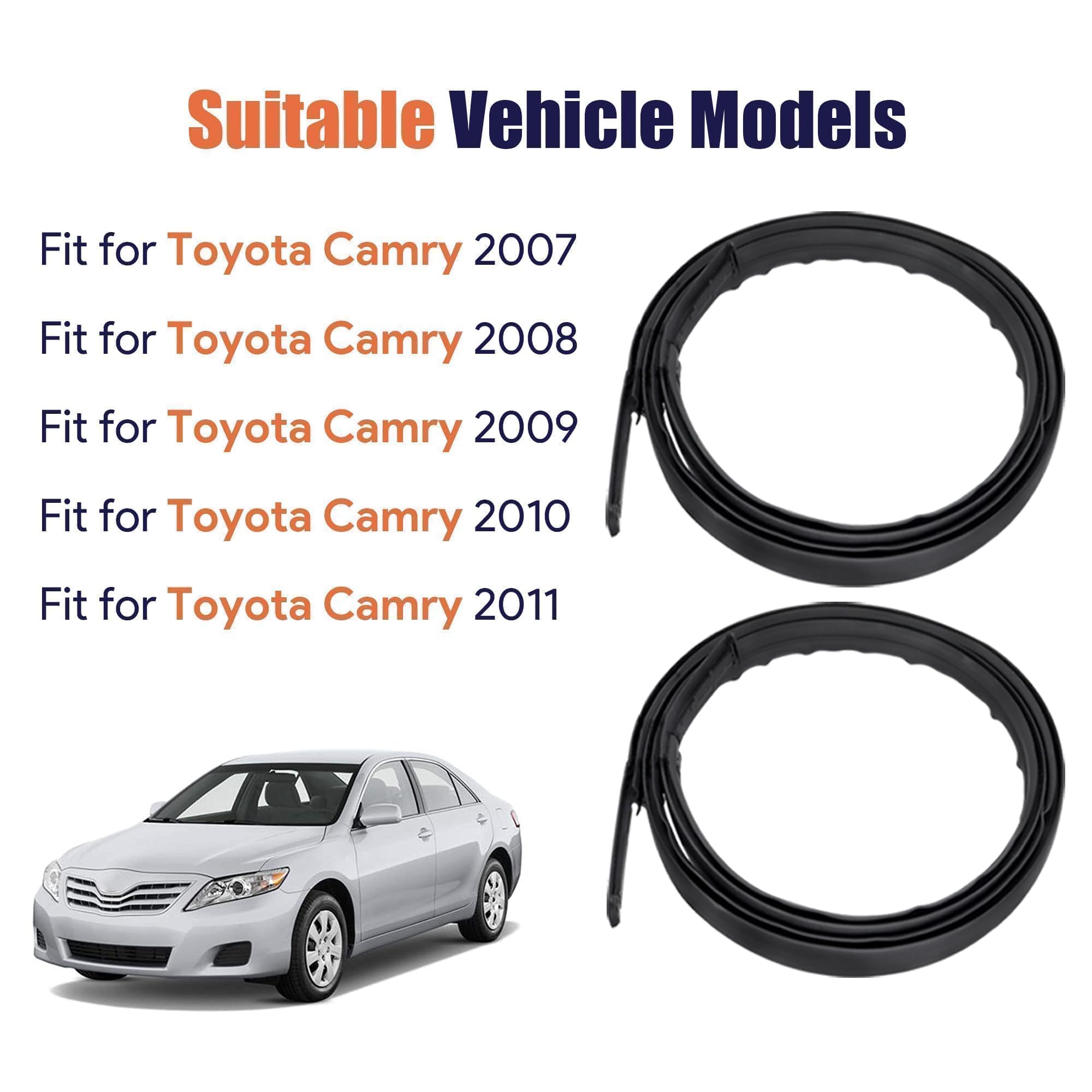 LoloWheat Camry roof drip molding right side with secure plug-and-play fit
