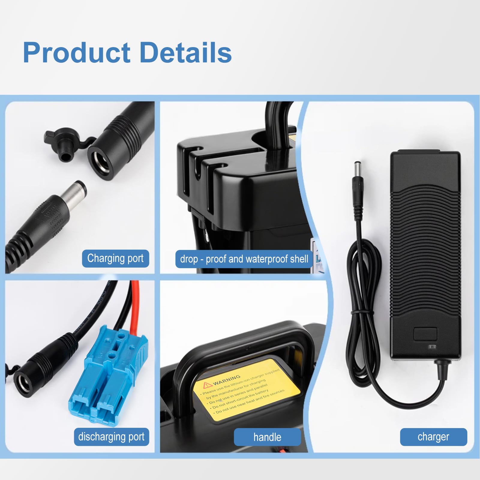 LOLRKO 24V 10Ah lithium battery lighter than lead-acid for easier handling