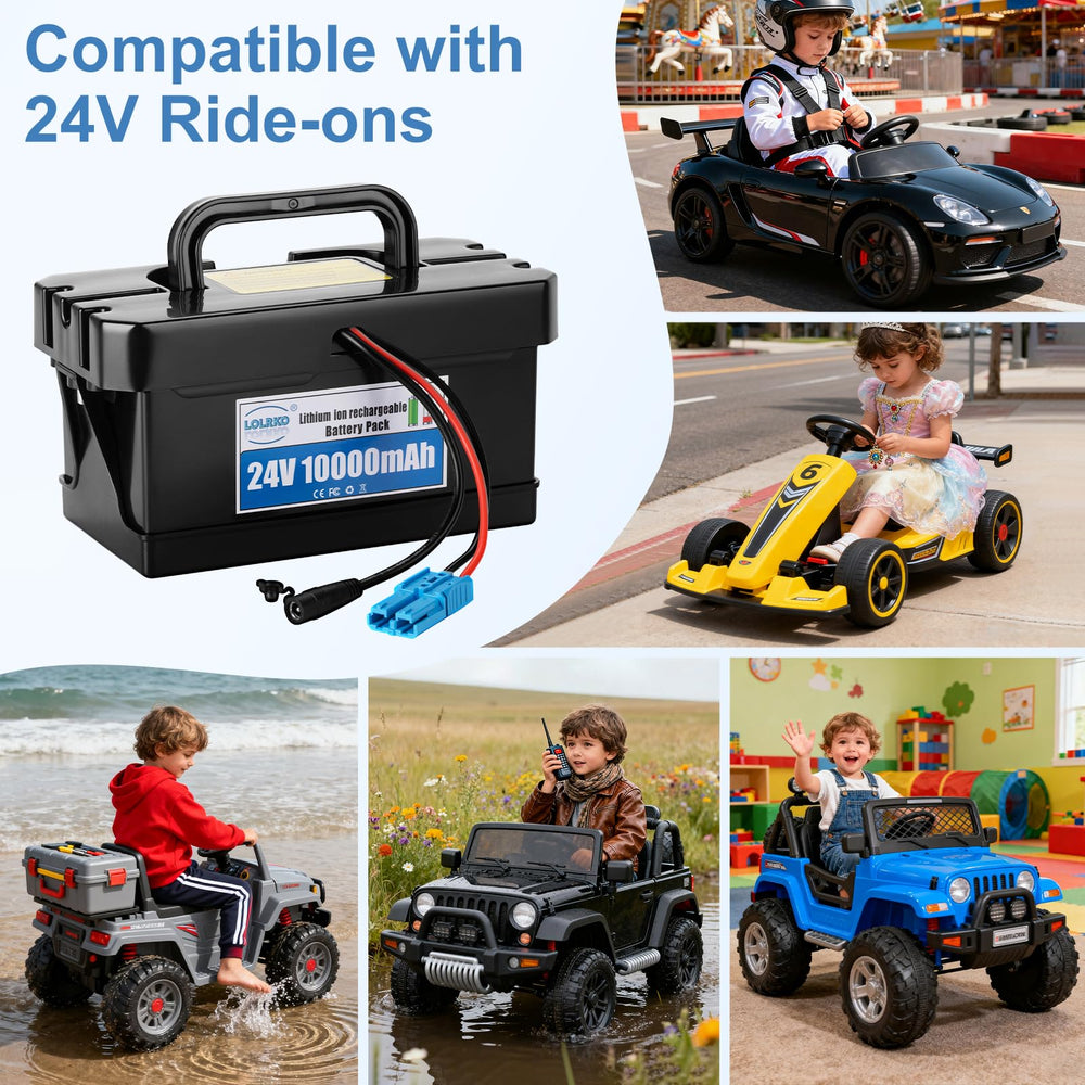 LOLRKO 24V smart charger included for safe, convenient charging