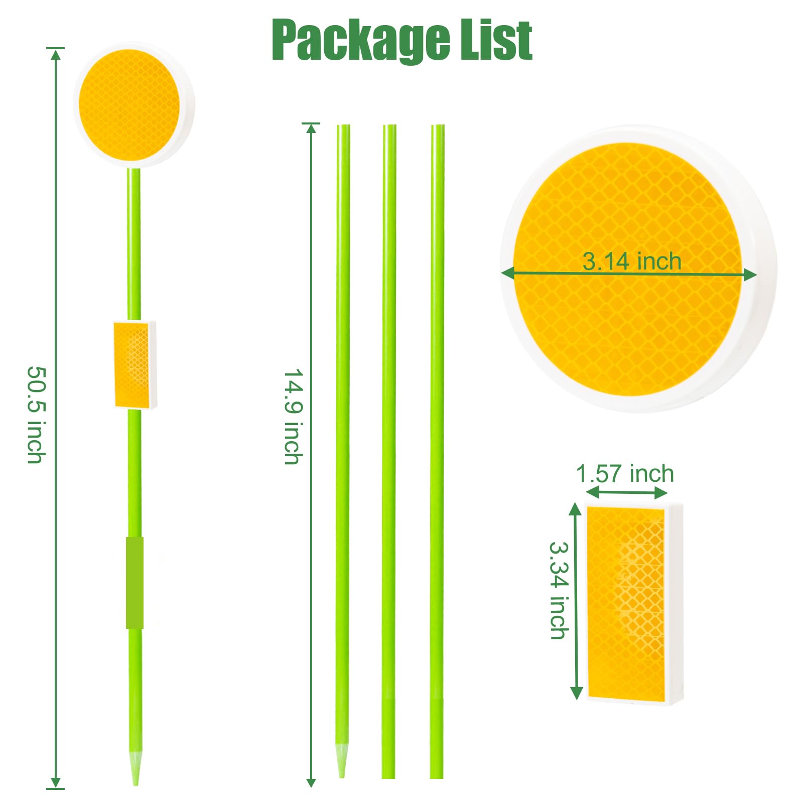 LOMNYIY reflective markers suitable for driveways, sidewalks, and parking areas
