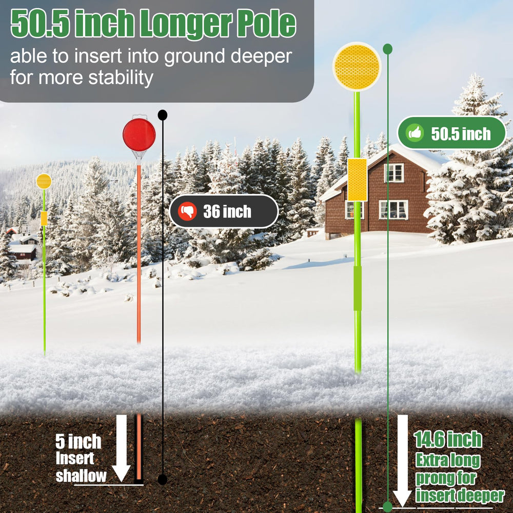 LOMNYIY fiberglass pole 50.5 inch highlights sturdy construction for harsh weather.