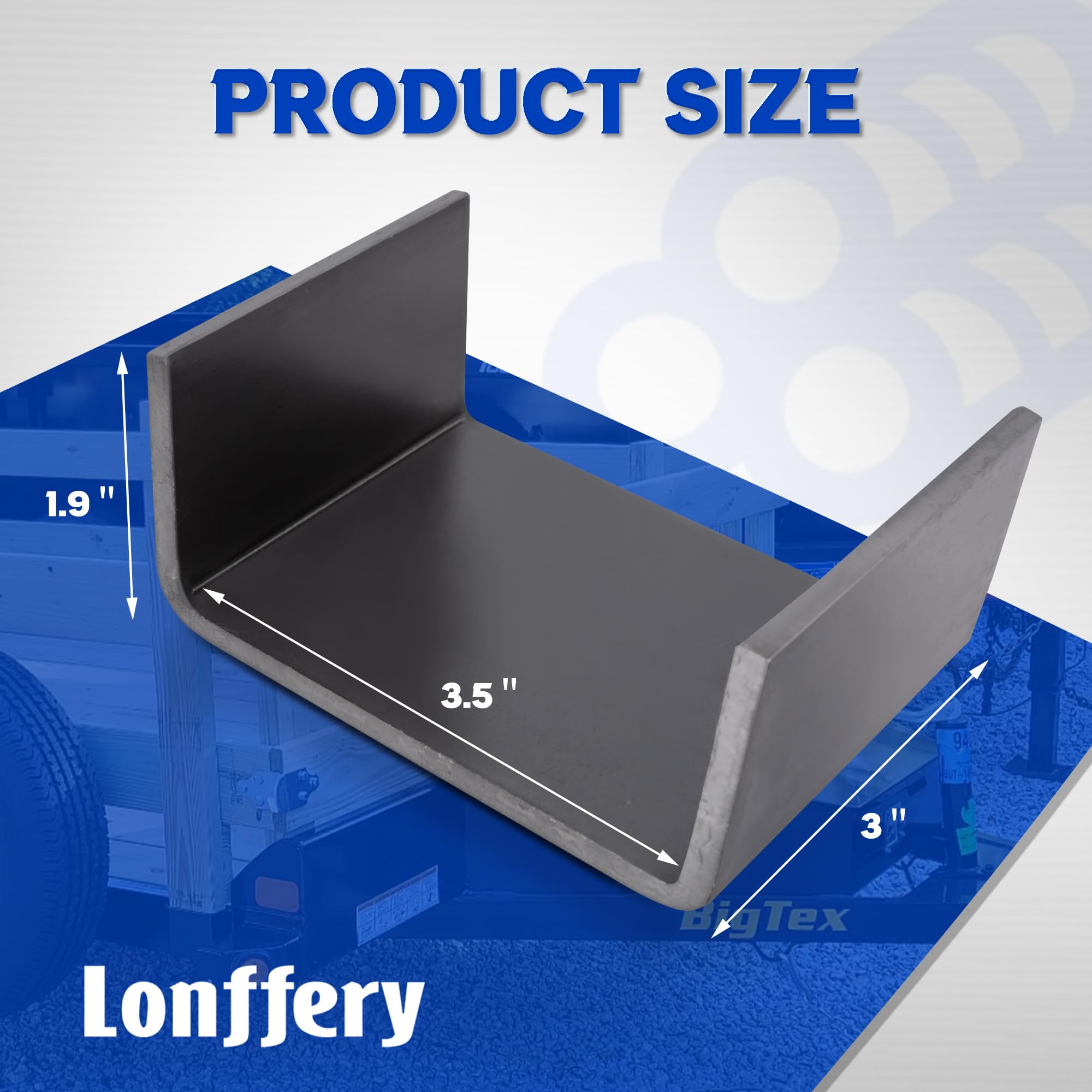 Lonffery flatbed truck weld-on stake pocket installed for secure tie-downs