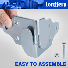 Lonffery galvanized steel brackets withstand weather and wear.