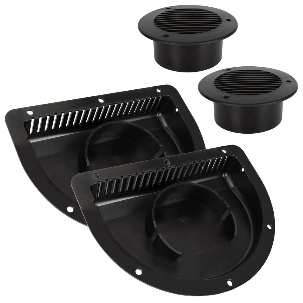 Lonffery side vent cover for trailers improves air flow and cargo freshness.