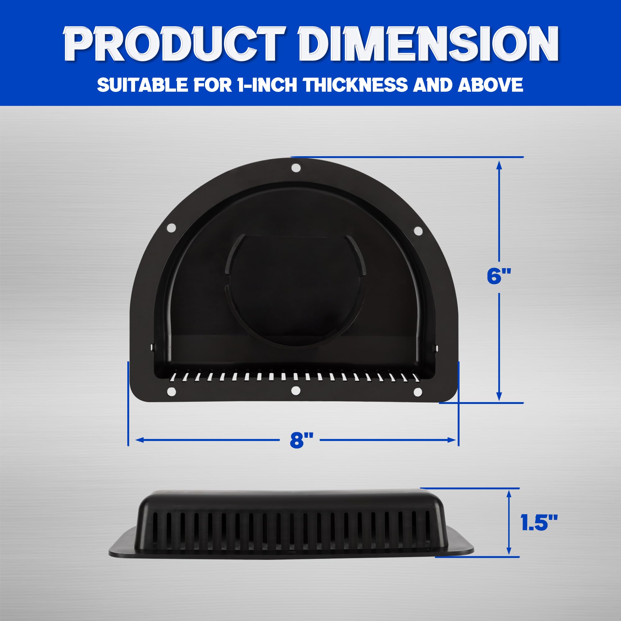 Lonffery sun-durable vent resists sun exposure and weather for reliable use.
