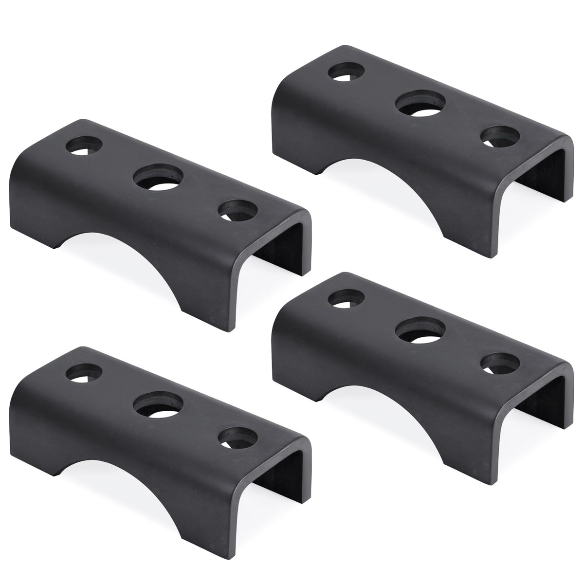 Lonffery trailer axle spring perch seat close-up shows heavy-duty steel construction for durability.