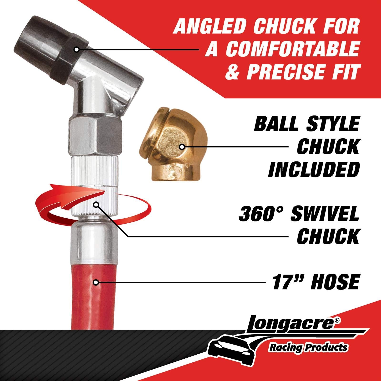 Longacre ball chuck adds convenience for various valve types.