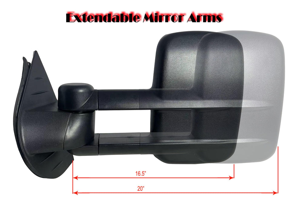 LONGLING driver mirror with signal light on glass improves signaling while towing