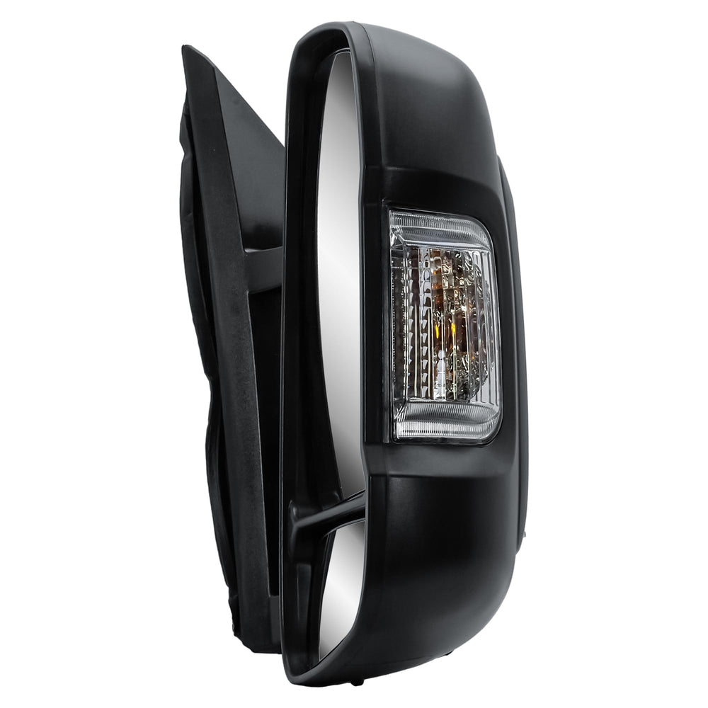 LONGLING passenger right side mirror with signal light illuminated for visibility