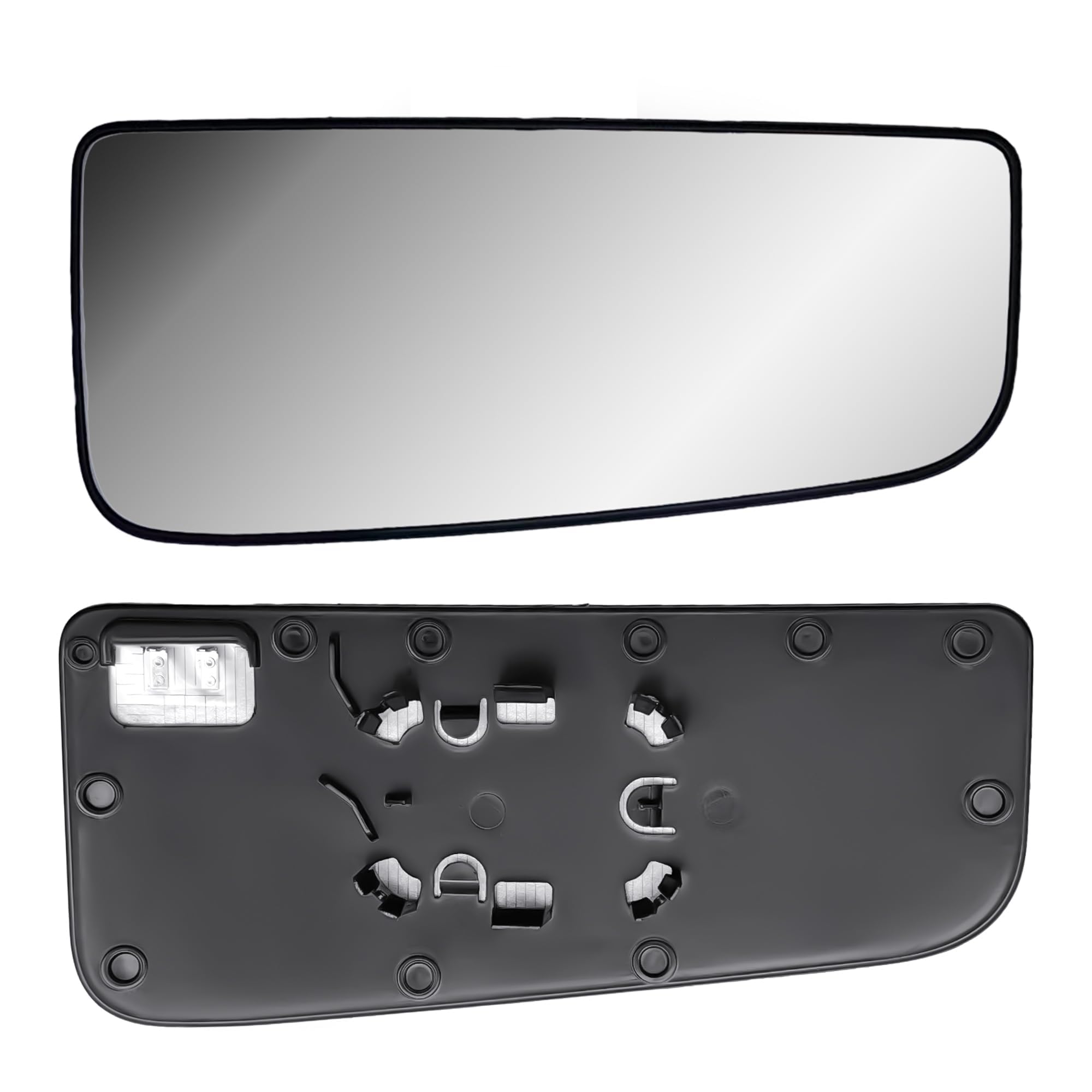 Longling replacement passenger-right tow mirror with convex lower glass for Ford.