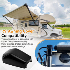Lonsda ABS material end cap keeps awning motor protected in rain or sun.