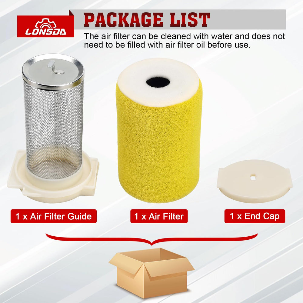 Lonsda air filter guide for Moto-4 250 supports precise fit and longevity.