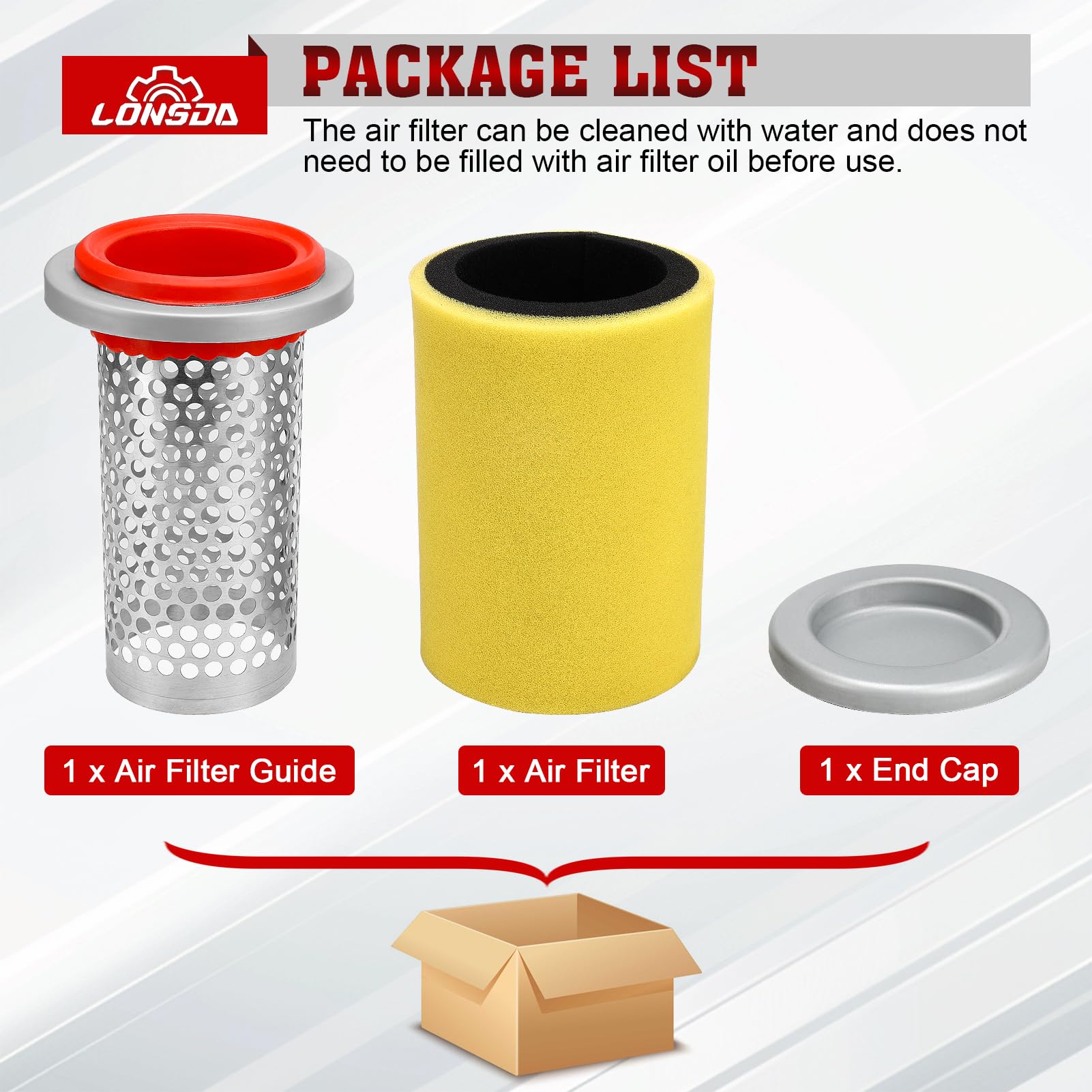 Lonsda air filter for Yamaha Wolverine 350-450 maintains clean airflow