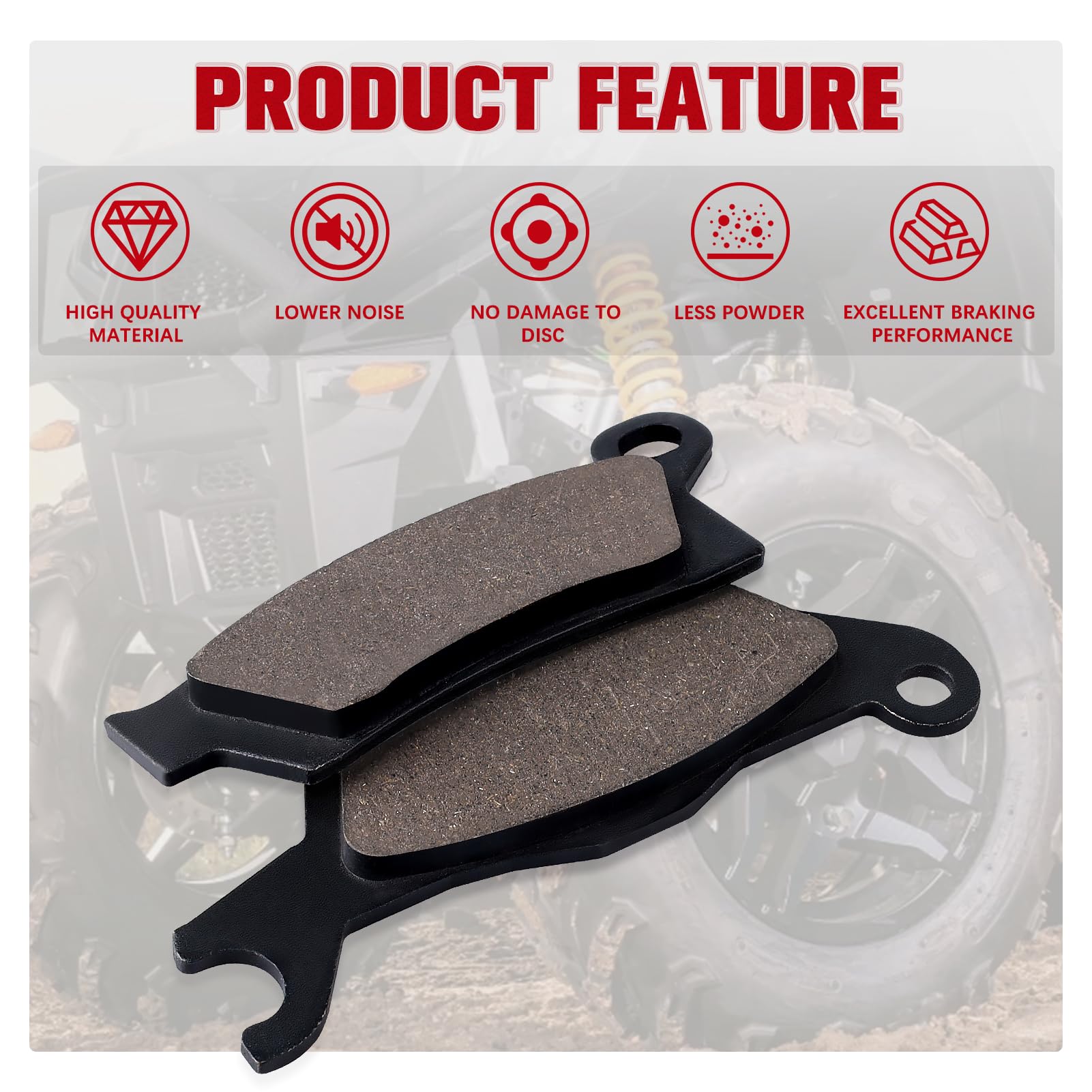 Lonsda front brake pad for Can-Am Outlander 650 – consistent bite.