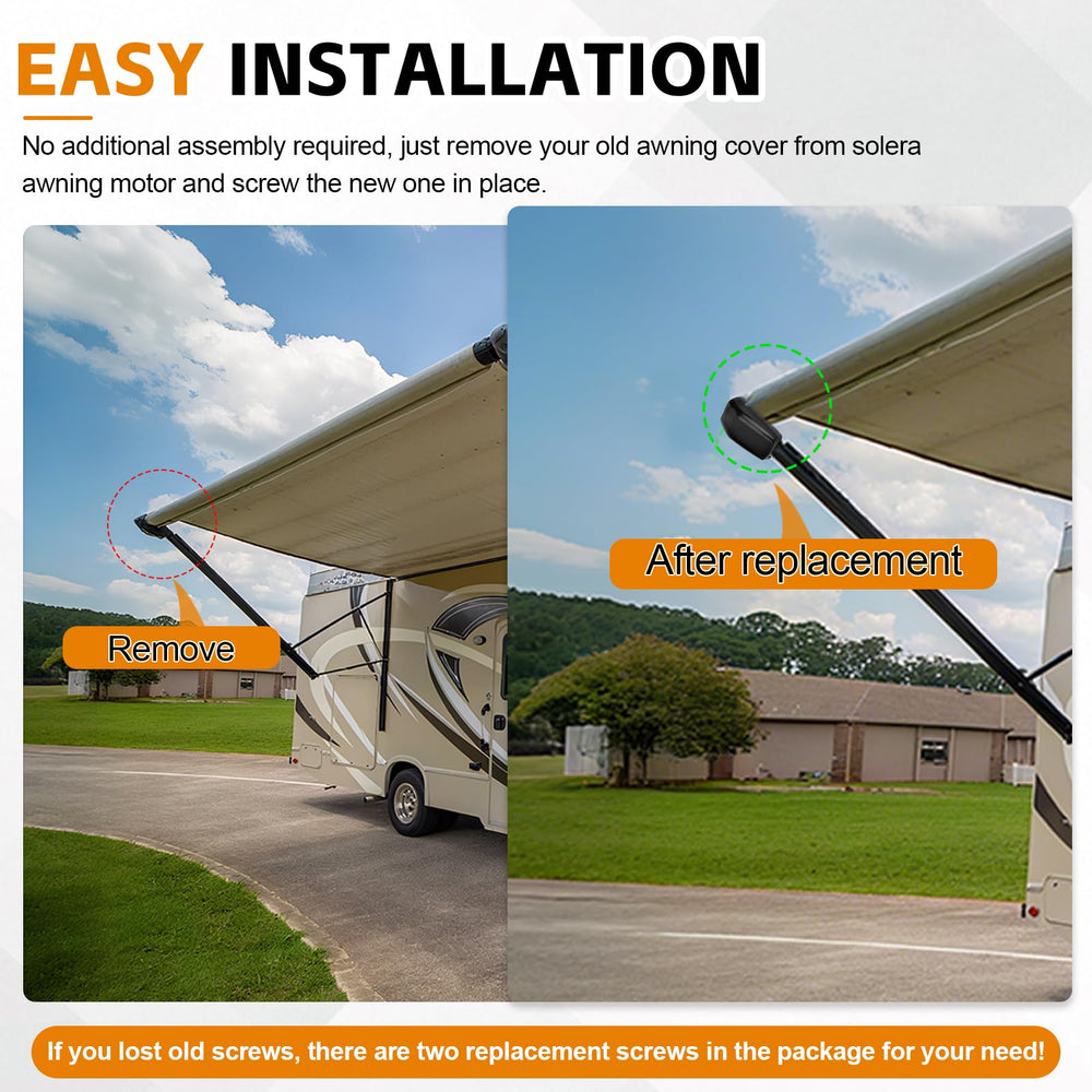 Lonsda durable head cover for Lippert Solera awnings ensures smooth operation.