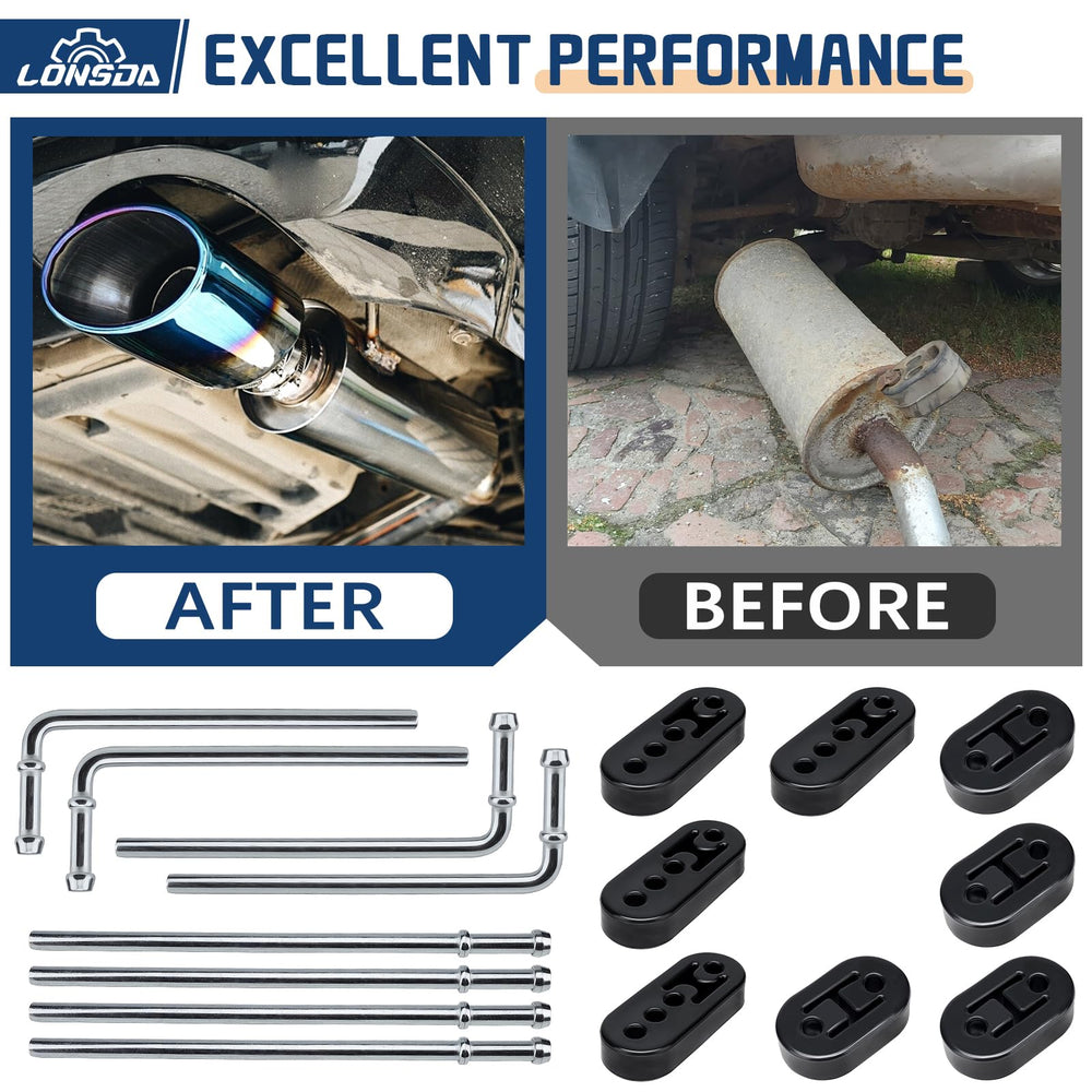 Lonsda four-hole rubber exhaust hanger for vibration damping