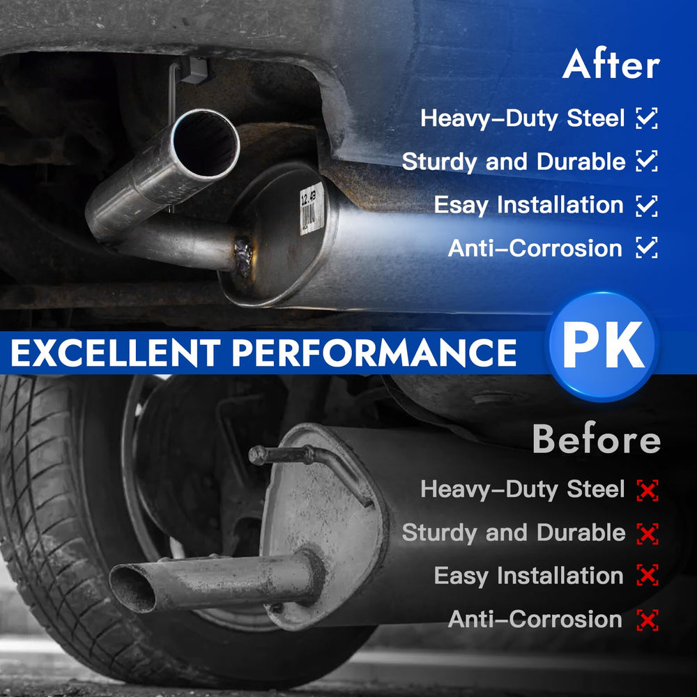 Lonsda secured exhaust system with hanger in place reduces movement