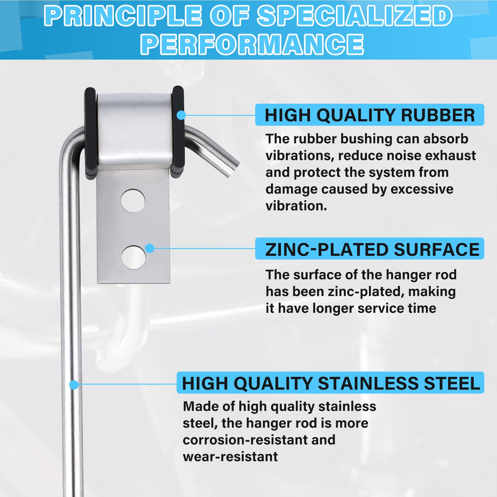 Lonsda stainless steel exhaust hanger rod resists corrosion for long-lasting use