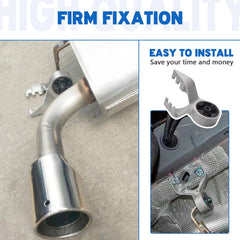 Lonsda tailpipe mount bracket closeup highlights durable aluminum construction.