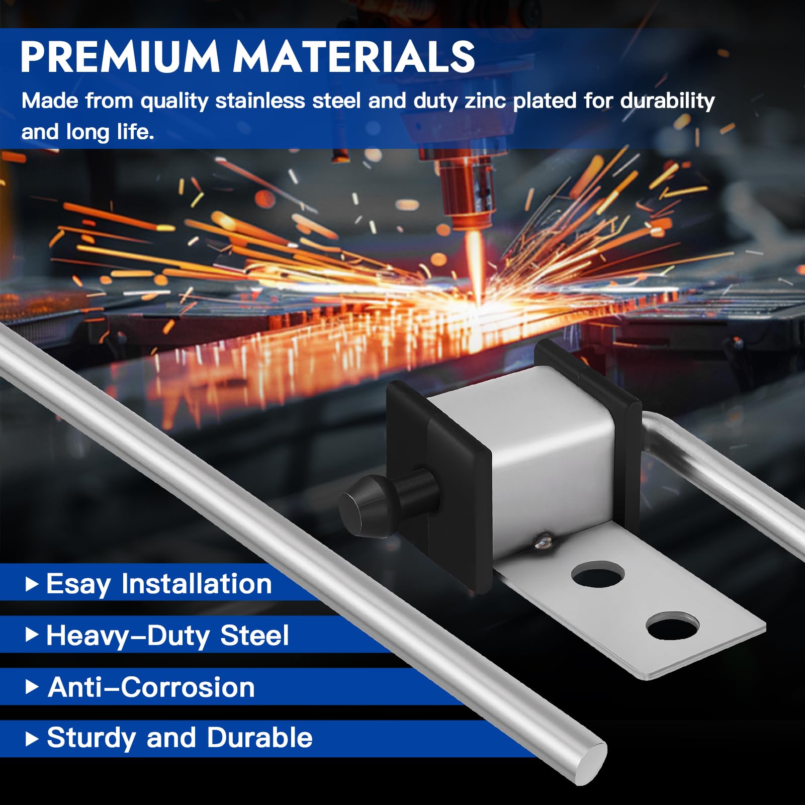 Lonsda zinc-plated stainless finish on exhaust hanger rod resists corrosion